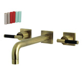 Kaiser Two-Handle 3-Hole Wall Mount Tub Faucet