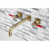 Kaiser Two-Handle 3-Hole Wall Mount Tub Faucet