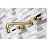 Kaiser Two-Handle 3-Hole Wall Mount Tub Faucet