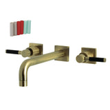Kaiser Two-Handle 3-Hole Wall Mount Tub Faucet