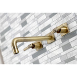 Milano Two-Handle 3-Hole Wall Mount Tub Faucet