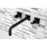 Kaiser Two-Handle 3-Hole Wall Mount Tub Faucet
