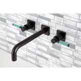 Kaiser Two-Handle 3-Hole Wall Mount Tub Faucet