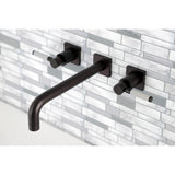 Kaiser Two-Handle 3-Hole Wall Mount Tub Faucet