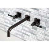 Kaiser Two-Handle 3-Hole Wall Mount Tub Faucet