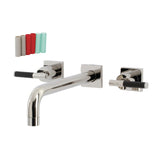 Kaiser Two-Handle 3-Hole Wall Mount Tub Faucet