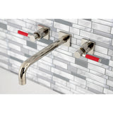 Kaiser Two-Handle 3-Hole Wall Mount Tub Faucet