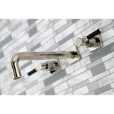 Kaiser Two-Handle 3-Hole Wall Mount Tub Faucet
