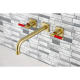 Kaiser Two-Handle 3-Hole Wall Mount Tub Faucet