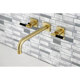 Kaiser Two-Handle 3-Hole Wall Mount Tub Faucet