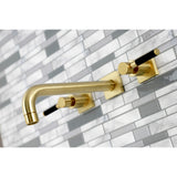 Kaiser Two-Handle 3-Hole Wall Mount Tub Faucet