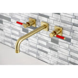 Kaiser Two-Handle 3-Hole Wall Mount Tub Faucet