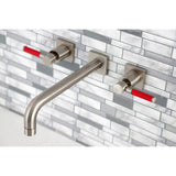 Kaiser Two-Handle 3-Hole Wall Mount Tub Faucet