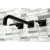 Manhattan Two-Handle 3-Hole Wall Mount Roman Tub Faucet