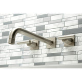 Manhattan Two-Handle 3-Hole Wall Mount Roman Tub Faucet
