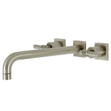 Milano Two-Handle 3-Hole Wall Mount Roman Tub Faucet