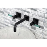 Kaiser Double-Handle 3-Hole Wall Mount Bathroom Faucet