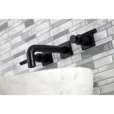 Kaiser Double-Handle 3-Hole Wall Mount Bathroom Faucet