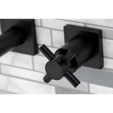 Concord Double-Handle 3-Hole Wall Mount Bathroom Faucet
