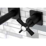Millennium Double-Handle 3-Hole Wall Mount Bathroom Faucet