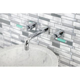 Kaiser Double-Handle 3-Hole Wall Mount Bathroom Faucet