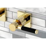 Kaiser Double-Handle 3-Hole Wall Mount Bathroom Faucet