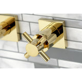 Concord Double-Handle 3-Hole Wall Mount Bathroom Faucet