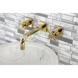 Concord Double-Handle 3-Hole Wall Mount Bathroom Faucet