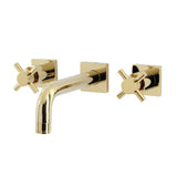 Concord Double-Handle 3-Hole Wall Mount Bathroom Faucet