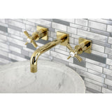 Millennium Double-Handle 3-Hole Wall Mount Bathroom Faucet