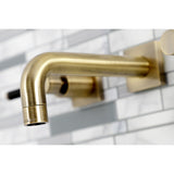 Kaiser Double-Handle 3-Hole Wall Mount Bathroom Faucet