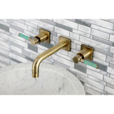 Kaiser Double-Handle 3-Hole Wall Mount Bathroom Faucet