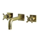 Concord Double-Handle 3-Hole Wall Mount Bathroom Faucet