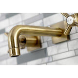 Millennium Double-Handle 3-Hole Wall Mount Bathroom Faucet