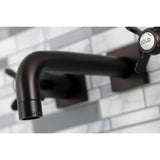 Essex Double-Handle 3-Hole Wall Mount Bathroom Faucet
