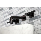 Kaiser Double-Handle 3-Hole Wall Mount Bathroom Faucet