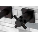 Concord Double-Handle 3-Hole Wall Mount Bathroom Faucet