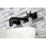 Concord Double-Handle 3-Hole Wall Mount Bathroom Faucet