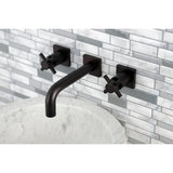 Concord Double-Handle 3-Hole Wall Mount Bathroom Faucet