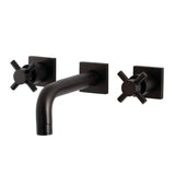Concord Double-Handle 3-Hole Wall Mount Bathroom Faucet
