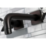 Millennium Double-Handle 3-Hole Wall Mount Bathroom Faucet