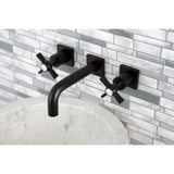 Millennium Double-Handle 3-Hole Wall Mount Bathroom Faucet
