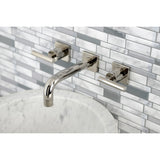 Manhattan Double-Handle 3-Hole Wall Mount Bathroom Faucet