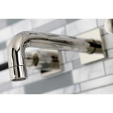 Kaiser Double-Handle 3-Hole Wall Mount Bathroom Faucet