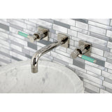 Kaiser Double-Handle 3-Hole Wall Mount Bathroom Faucet