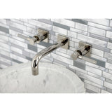 Kaiser Double-Handle 3-Hole Wall Mount Bathroom Faucet