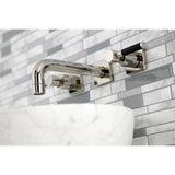 Kaiser Double-Handle 3-Hole Wall Mount Bathroom Faucet