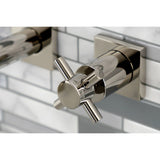 Concord Double-Handle 3-Hole Wall Mount Bathroom Faucet