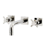 Concord Double-Handle 3-Hole Wall Mount Bathroom Faucet
