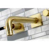 Kaiser Double-Handle 3-Hole Wall Mount Bathroom Faucet